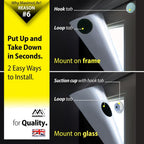 Ultimate 100% Blackout Blind | Fits Any Size/Shape Window | Unique Cutting Guide Easier Cut-to-Size | Super Strong Suction Cups | Heat & Cold Resistant Hook & Loop | No Drill Stick On