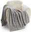 Fleece Throw Blanket | Soft Fluffy Throws For Sofas, Bed, Settee, Couch | Extra Warm Large Blanket Throw | Easycare, Anti Allergic | Double 150x200 Cm | Grey