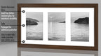 6x4 Collage Photo Frame with Shatter-Resistant Glass - Signature Collection - Fits Three 4x6 Photos or Use as One 8x16 Picture Frame for Tabletop and Wall - Walnut