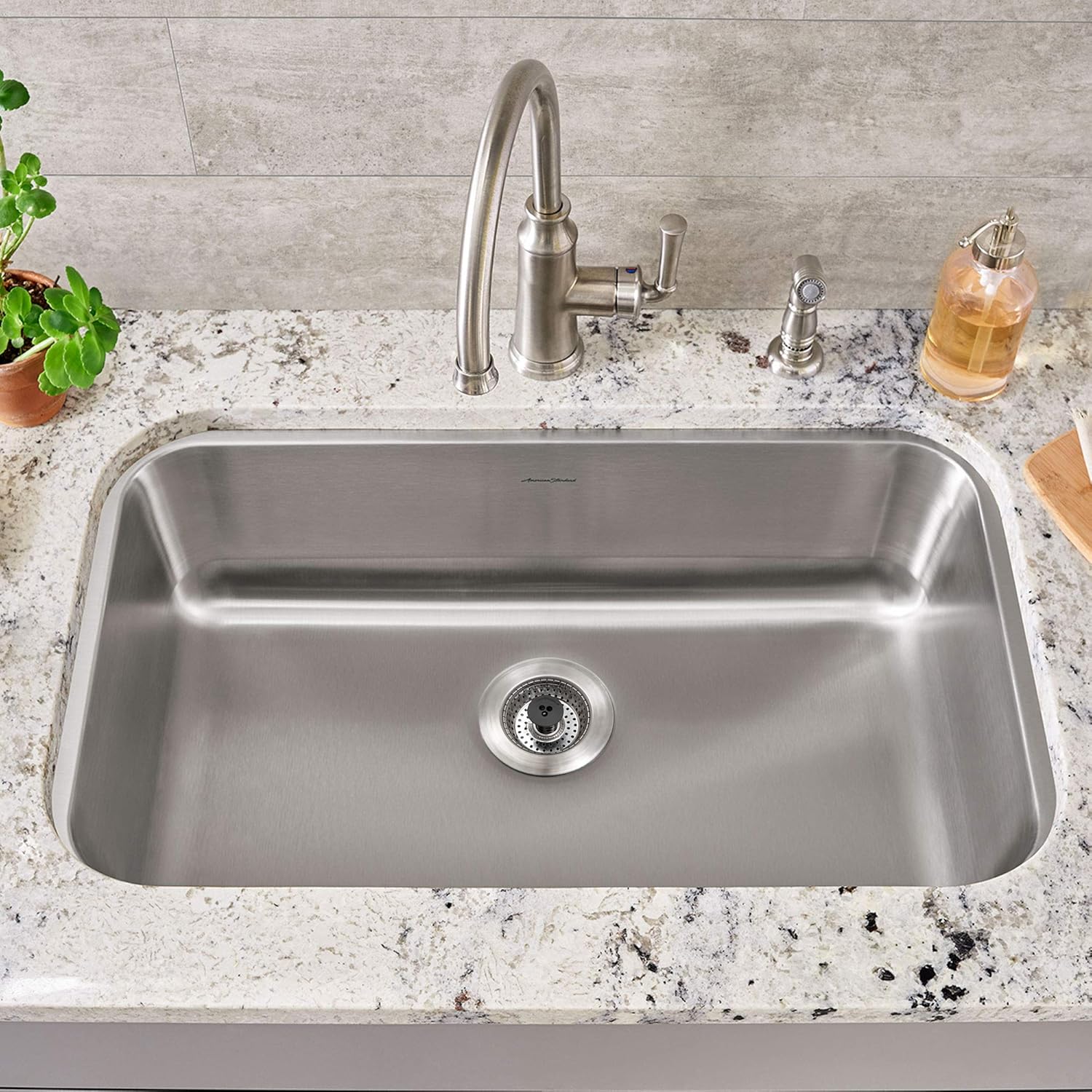 Revolutionary Clog-Free Sink Strainer Basket with Stopper, Stainless Steel
