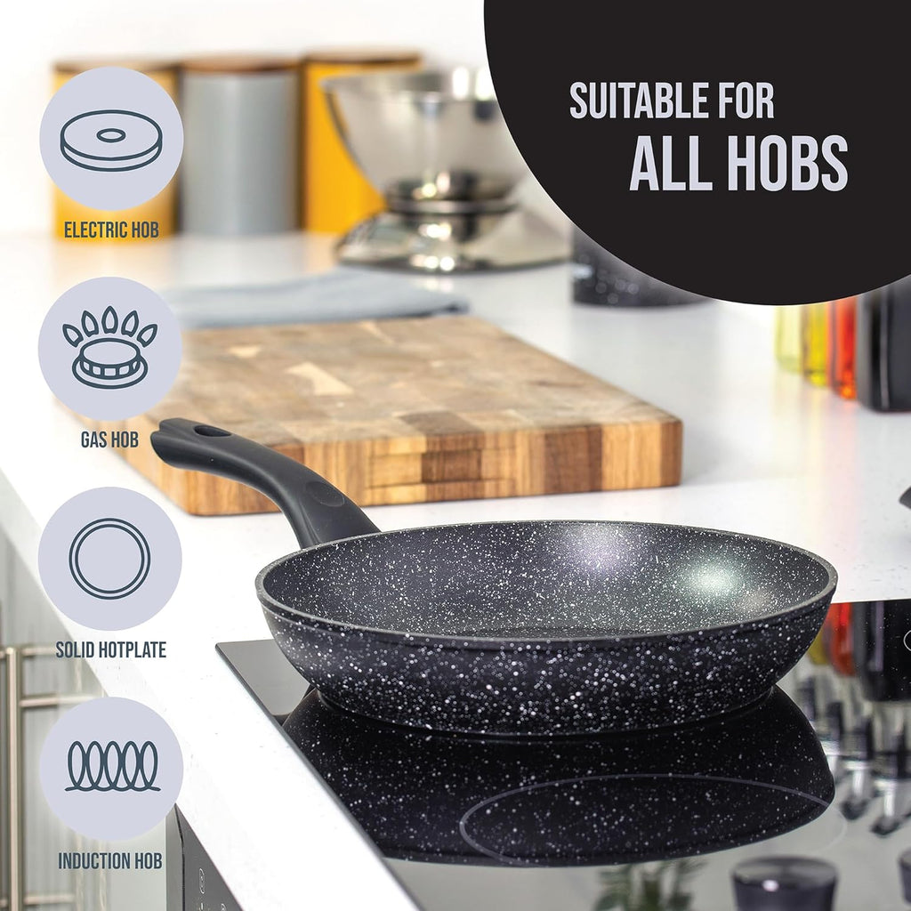 67090 Classic 26cm Frying Pan/Non-Stick Coating/Cool Touch Handle/Suitable for Induction, Electric and Gas Hobs/Black Colour