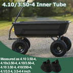 4.10/3.50-4 Inner Tube, 2Pcs 410/350-4 Replacement Inner Tubes with Standard Bent Valve Universal Fits for Wheelbarrow Hand Trucks Lawn Movers Garden Utility Cart Trolley