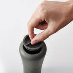 Milltop Non-Spill Salt and Pepper Mill Set Refillable with Ceramic Grinding, White/Grey, 24