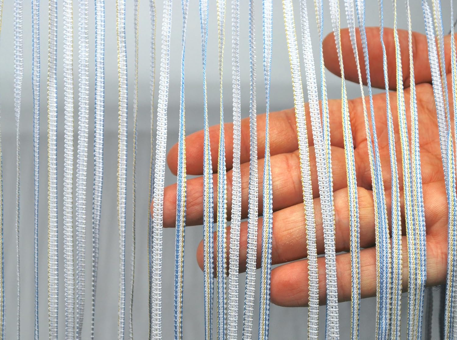 String Curtain, Door Fly Screen Curtains, Door Strings, Tassel Curtains for Doorway, Window Decor String Panel Stripe, Stylish Room Divider, Panel Fringe Curtain (Grey, 100 x 280 cm)