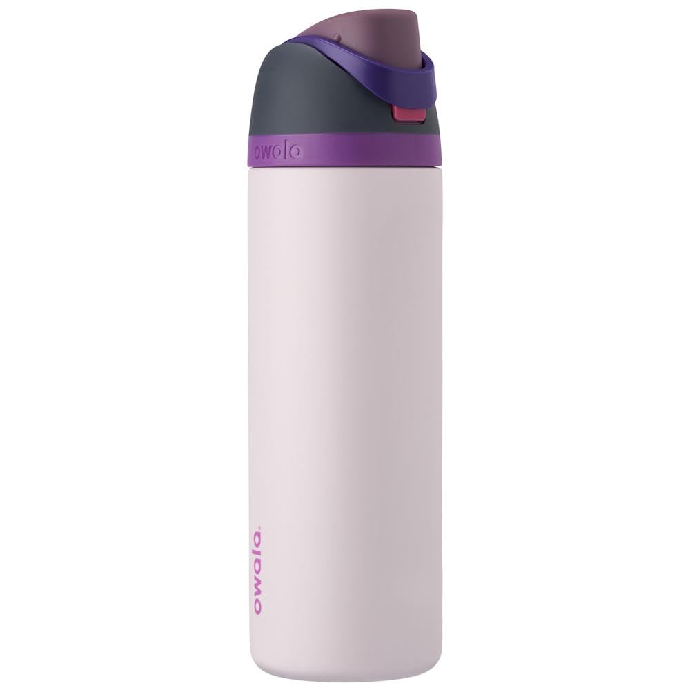 FreeSip Insulated Stainless Steel Water Bottle with Straw for Sports and Travel, Leak Proof, BPA-Free, 710ml, Dreamy Field