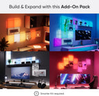 Blocks Expansion Kit | 2 Textured Squares, 3D Multi-Faceted RGBW Color-Changing Light Panel, Adjustable Colour Temperature 1200K-6500K, Soft Lighting (23.1 x 23.1 cm Each)