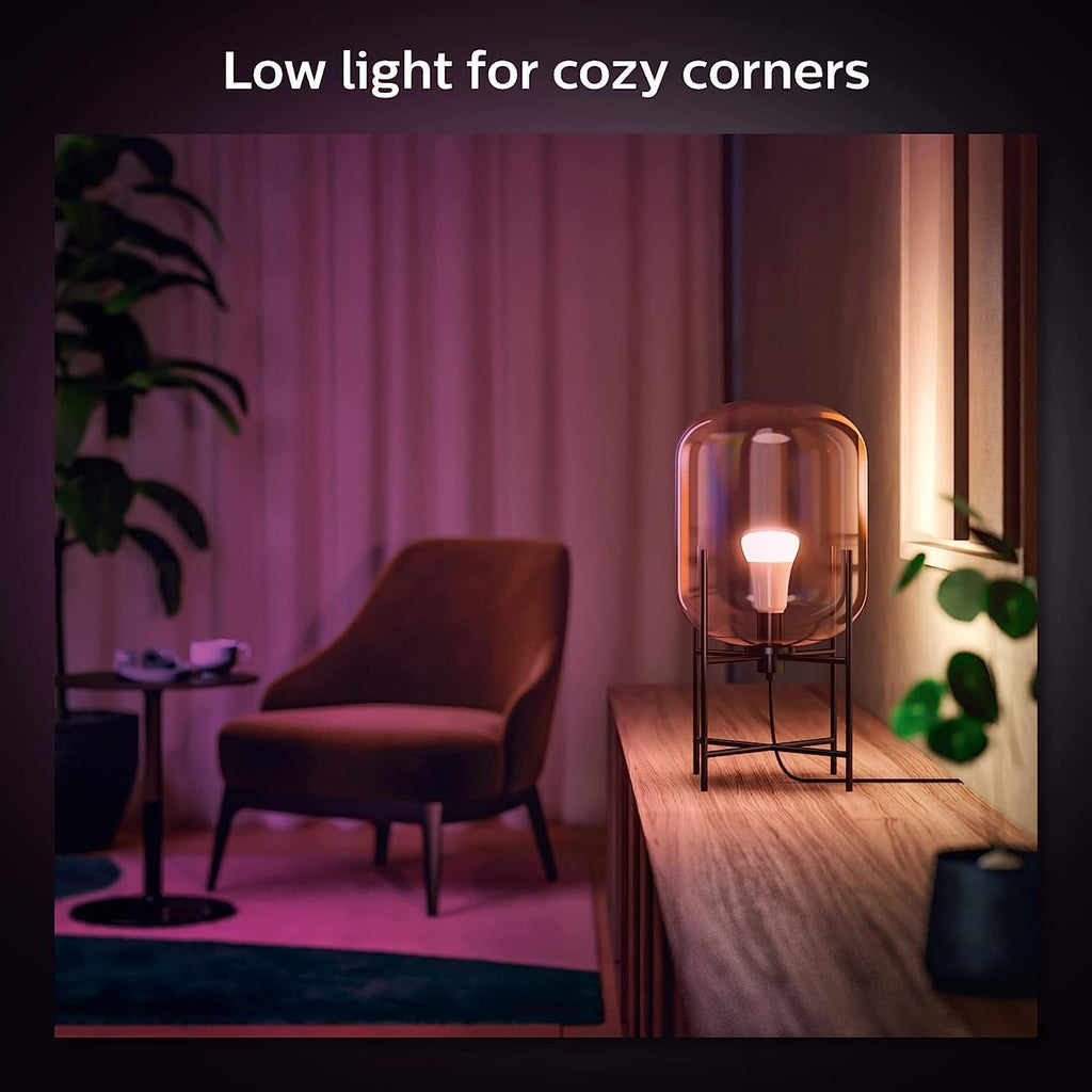 White and Colour Ambiance Smart Bulb Twin Pack LED [B22 Bayonet Cap] - 806 Lumens 60W Equivalent. for Home Indoor Lighting, Livingroom and Bedroom, 2 Count (Pack of 1)