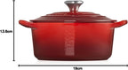 Enamelled Cast Iron Heart Casserole with Heart Shaped Knob, 20 cm, Cerise, 21401200602455