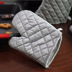 Linwnil New 1 Pair Heat Resistant Oven Gloves New Cotton Oven Mitts Kitchen Gloves High Temperature Cooking Tool BBQ Gloves (13Inch)