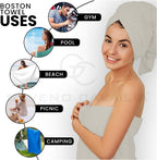 8 Piece Egyptian Cotton Towels - Quick Dry Highly Absorbent Bathroom Towel Bale - (4 Face Towel + 2 Hand Towel + 2 Bath Towel) - Cream