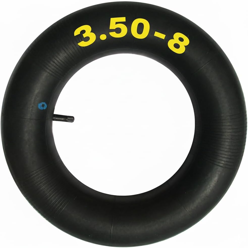 3.50-8 Inner Tube with TR13 Straight Valve for Wheelbarrow, Garden Cart and Sack Barrow Tyres - Butyl Rubber, 14 Inch Size, 8 Inch Rim