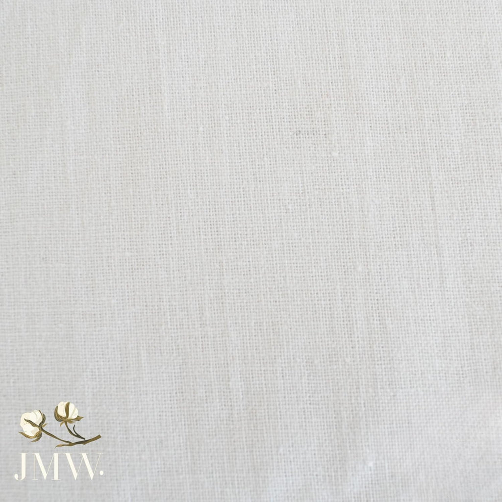 JMW. 100% Cotton Plain White Fabric - Extra Wide (150 CM), Soft, Durable Material - Ideal for Arts & Crafts, Dressmaking, Quilting, Sewing, Bedding, Pillowcases, Bunting