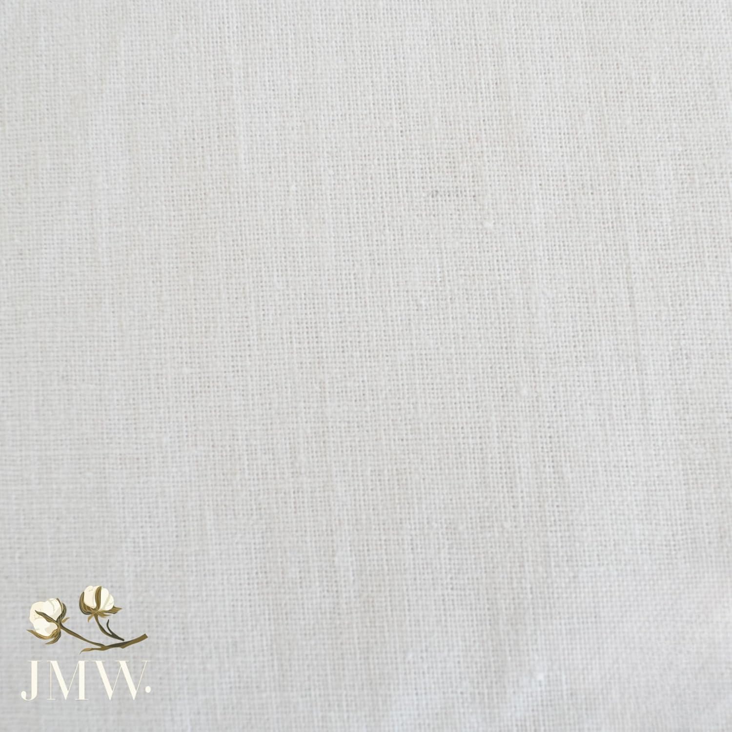 JMW. 100% Cotton Plain White Fabric - Extra Wide (150 CM), Soft, Durable Material - Ideal for Arts & Crafts, Dressmaking, Quilting, Sewing, Bedding, Pillowcases, Bunting