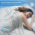 Double Cooling Blanket Double Size for Hot Sleepers, Double Side Arc-Chill Q-Max>0.5 Cooling Blanket for Night Sweats to Keep Cool, 150 x 200cm, Grey