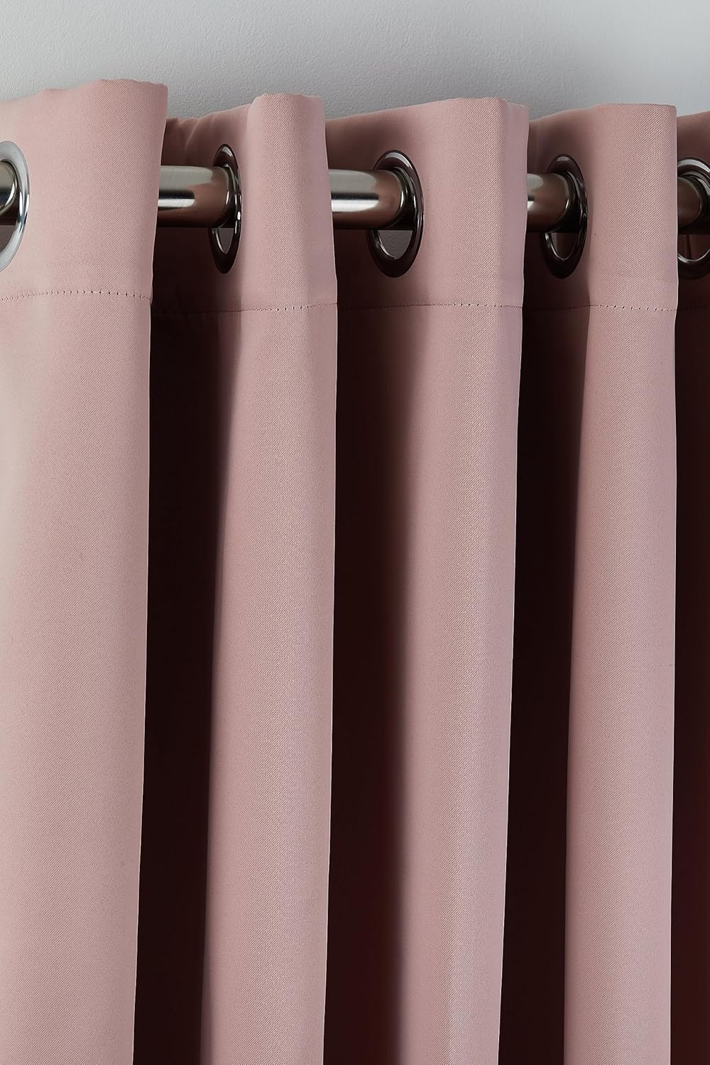 Emma Barclay Cali Eyelet - Woven Thermal Blackout Eyelet Curtains in Blush Pink - Width 66 x Drop 54" (168 x 137cm)