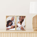 Lawrence Frames Hinged Simply Gold Metal Picture Frame, 4x6 Double