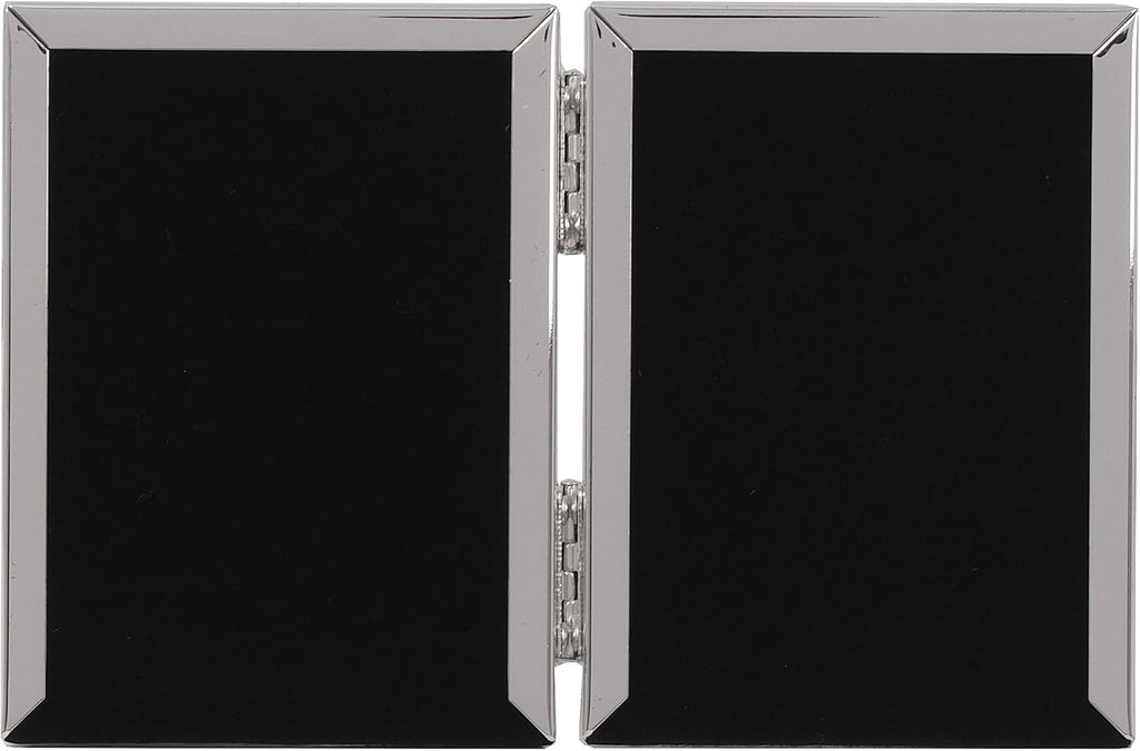 Framing Tarnish Resistant Silver Plated Picture Frame - Thin Edge Double Frame Design for Two Photos 2.5x3.5 Inch (6.5 x 9cm)