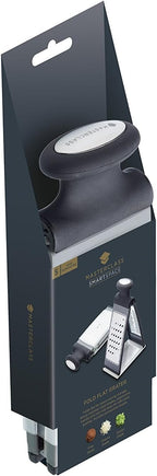 Smart Space 3-Way Fold-Flat Stainless Steel Cheese Grater - Black