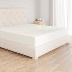Bedding Soft Microfibre Super King Fitted Sheet with 12 inch (30 cm) Deep Pocket, 180 x 200 cm, Cream