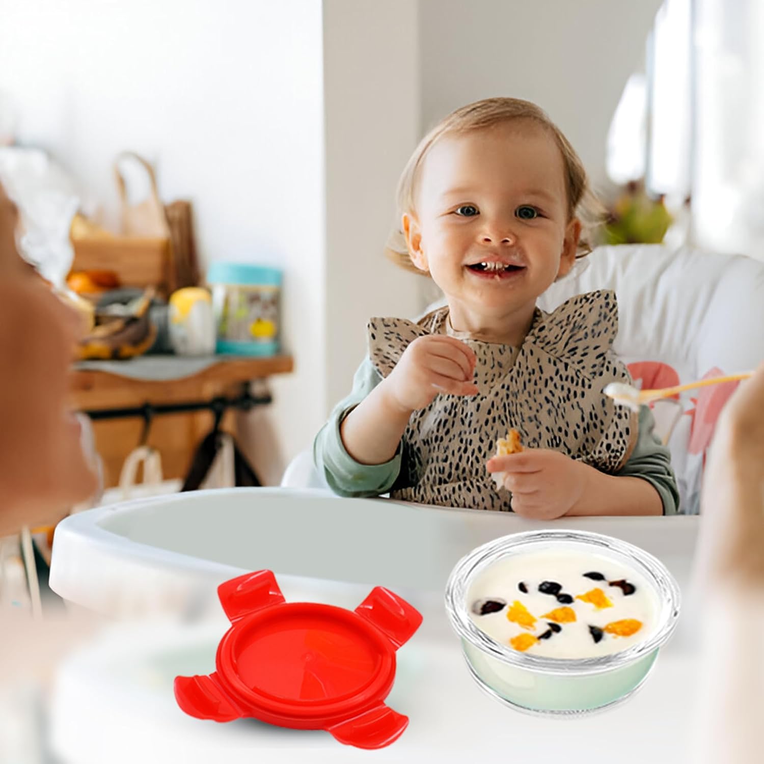 Baby Glass Food Containers with Lids (200ml, 6PCS) - BPA-Free Airtight Glass Bowl for Freezer, Meal Prep, and Microwavable Use - Ideal for Lunch Box and Snack Storage