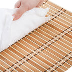 Coloch 8 Pack Natural Bamboo Placemats, Rustic Anti-Slip and Heat-Resistant Table Mat for Kitchen, Dinning Room, Table Protection