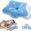 Memory Foam Pillow, Orthopedic Ergonomic Pillows for Neck and Shoulder Pain, Cervical Neck Support for Side/Back/Stomach Sleepers, with Cooling Washable Silk Pillowcase, Blue