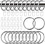 40 Pcs Silver Curtain Rings with hooks 30 mm, Curtain Clip Ring, 80 Pcs Silent Curtain Hooks, Metal Curtain Rings Stainless Steel, Curtain Hooks for Home Window Rod Decoration