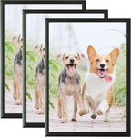 A3 Black Aluminium Photo Frame,3 Pack-29.7x42cm Picture Frame Plexi-Glass,Certificate Frame for Wall Mount or Table Top Display,Set of 3