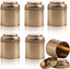 6 Pack Tea Tins Canister with Airtight Double Lids, Mini Tea Storage Containers Round Tin Can Box for Storage Tea Coffee Sugar Loose Leaf DIY Candles, 50g