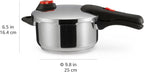 Amazon Basics Stainless Steel Pressure Cooker, 4 litres, Silver