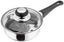 Essentials Two Cup Egg Poacher and Stainless Steel Frying Pan, 16cm, Vented Glass Lid and Stay-Cool Handle