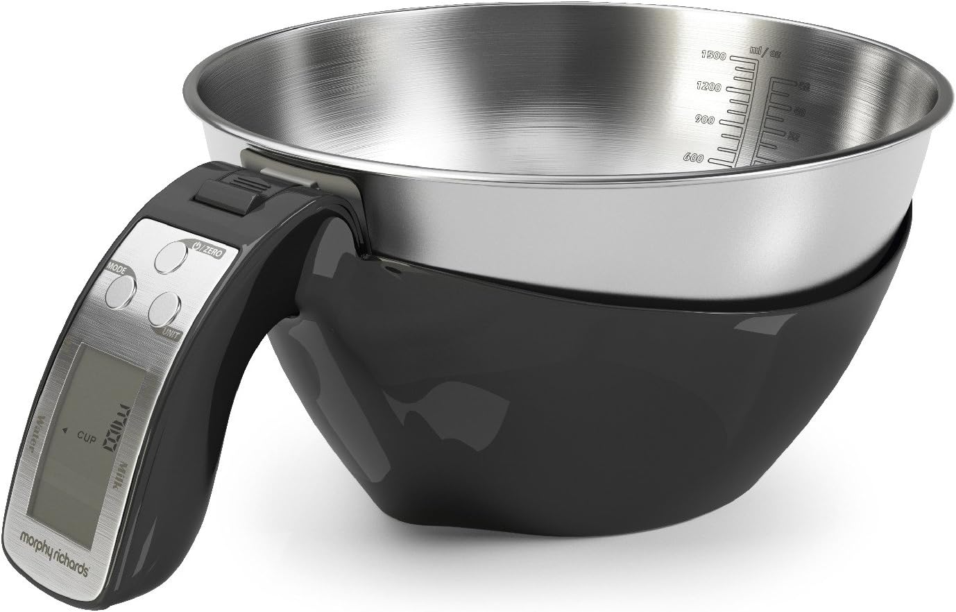 Morphy Richards 46610 Kitchen Scales, Equip Range, 3-in-1 Digital Scales with Jug, Black