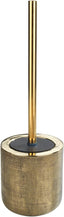 Rivara Toilet Brush Holder in Elegant Design Hand-Painted Including Toilet Brush with Interchangeable Brush Head Diameter 8 cm Diameter 11.5 x 40 cm Gold