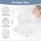 Bath Pillow, 4D Luxury Bath Bathtub Pillow for Head, Neck, Shoulder and Back Support, Ergonomic Breathable Mesh SPA Tub Pillow with 6 Powerful Suction Cups, Fits all Bathtub