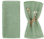 Cloth Napkin Set of 6, Soft Gauze Cotton Napkins, 16.5"" x 16.5"" Cotton Napkin, Reusable Napkins, Cloth Napkins for wedding, dinner, party, Daily Use (Green), LHM202402221651
