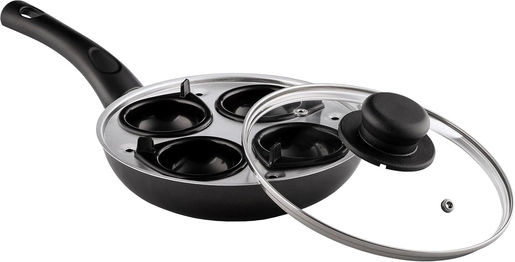 Sapphire P063 20 cm 4-Cup Egg Poacher , Black