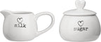 Premier Housewares Charm Milk and Sugar Set, White, Set of 2