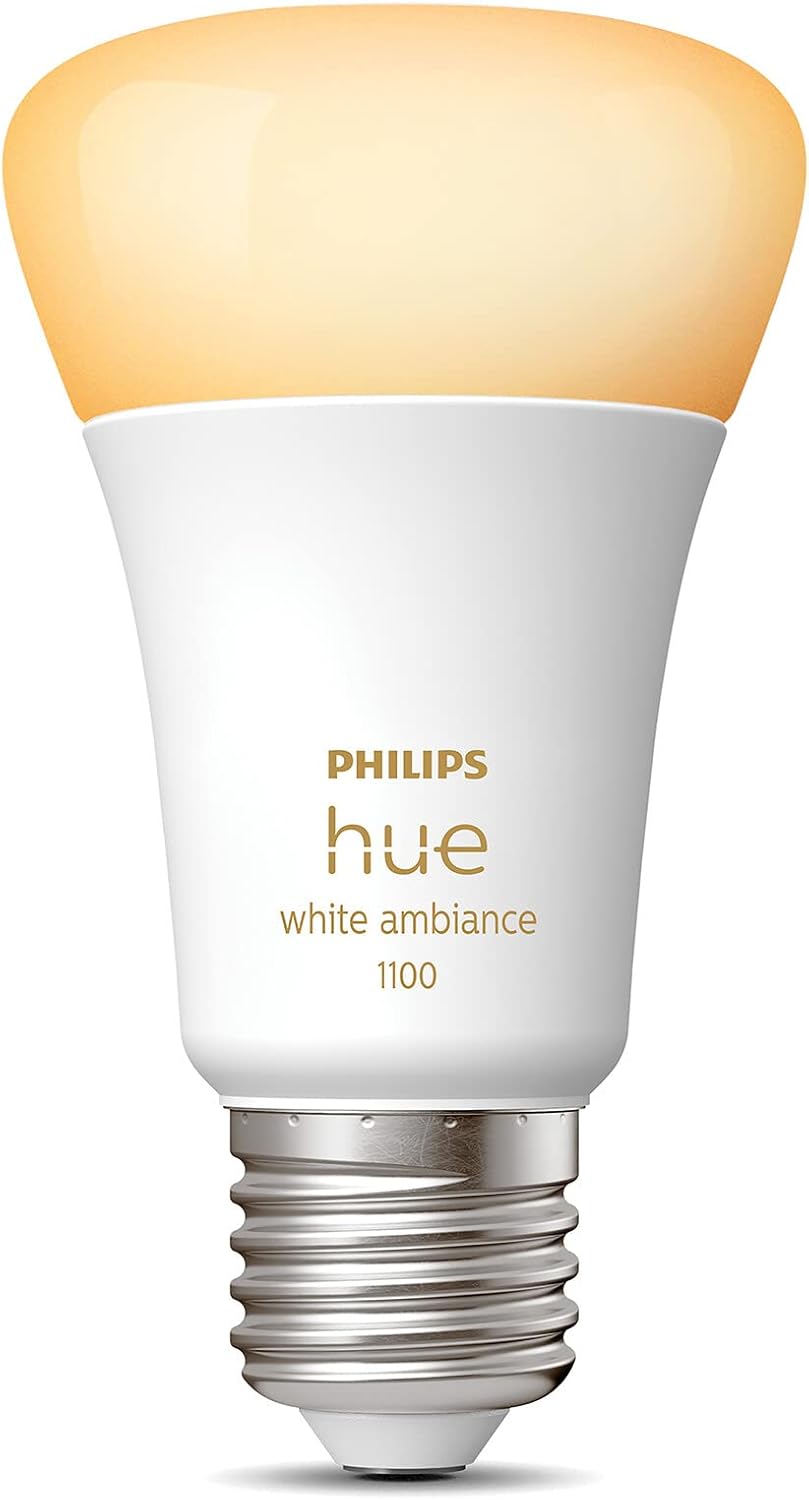 NEW White Ambiance Smart Light Bulb 75W - 1100 Lumen [E27 Edison Screw] With Bluetooth. Works with Alexa, Google Assistant and Apple Homekit