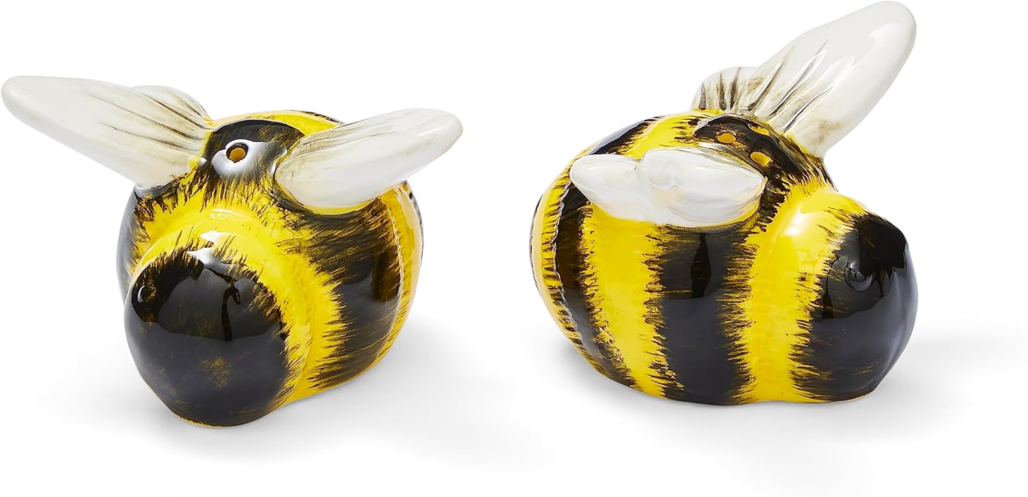 British Designed Salt and Pepper Sets | Salt and Pepper Pots to Suit All Kitchens | Salt and Pepper Shaker for Everday Use - Bumble Bees Main image