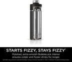Thirsti Water Bottle and Flask 530 ML With Leak-Proof Lid, Designed For Carbonated, Hot & Cold Drinks, Ideal For Travel & Sports, Triple Insulated, Stainless Steel Bottle, Black, DW1801EUUKBK