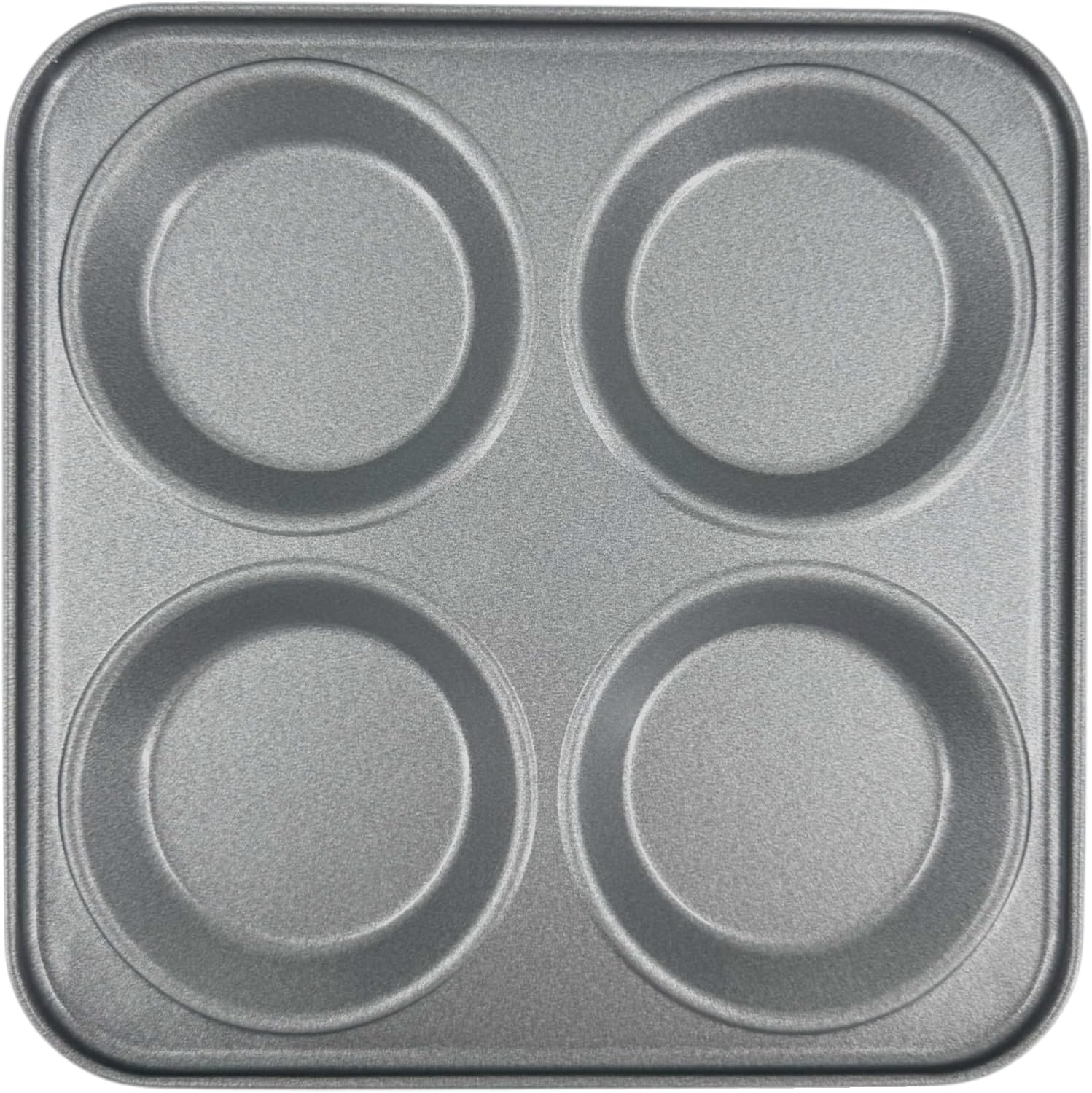 Chabrias Ltd UK-Made 2-Pack Yorkshire Pudding Tray, 4-Cup “Giant” – Carbon Steel, Long-Life Non-Stick, Even-Bake, Easy-Release, Oven-Safe – Perfect Crispy Rims, 23 cm