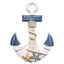 BLLREMIPSUR Anchor Wall Hanging Decor, Nautical Anchor Ship, Sea Anchor Ornaments, Wooden Mediterranean Style Wall Art Beach Theme Home Wall Decoration