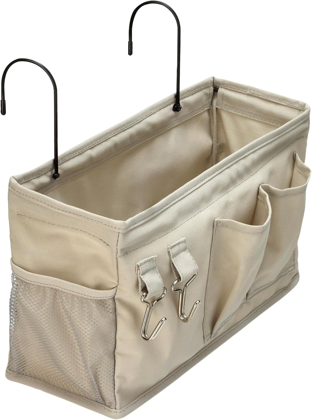 Bedside Caddy Hanging Storage Organizer, 12 x 37 x 20 cm, Linen