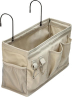 Bedside Caddy Hanging Storage Organizer, 12 x 37 x 20 cm, Linen