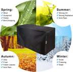 Garden Furniture Covers Waterproof, Outdoor Patio Table Covers Heavy Duty 210D Anti-UV Windproof Protective Cover for Outside Rattan Table and Chair Set (126x126x74cm)