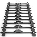 10 Black Plastic Trouser & Skirt Adjustable Clip Hangers – 35cm