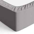 Bedding Soft Microfibre Fitted Sheet with 12 inch (30 cm) Deep Pocket, 160 x 200 cm, Dark Grey