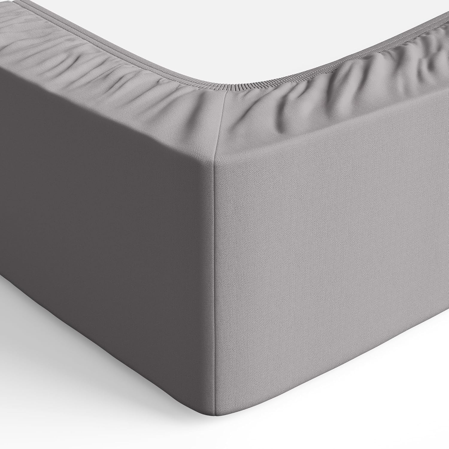 Bedding Soft Microfibre King Size Fitted Sheet with 12 inch (30 cm) Deep Pocket, 150 x 200 cm, Dark Grey