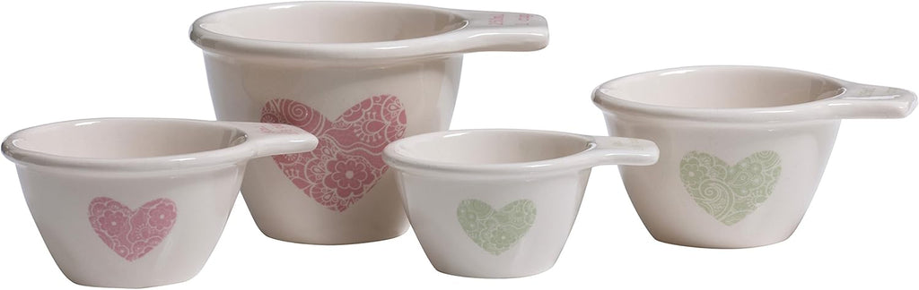 Housewares Dolomite Lola Measuring Cups, Cream, Set of 4