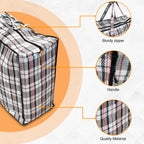 Large Laundry Bags Pack of 5 Storage Bags Reusable Laundry Bags with Zips Ideal for Moving House Clothing & Wardrobe Storage (60L x 25W x 50H cm)
